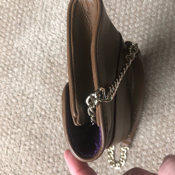 Kate Spade Brown Leather Purse w/Gold Chain Strap - Picture 9 of 13